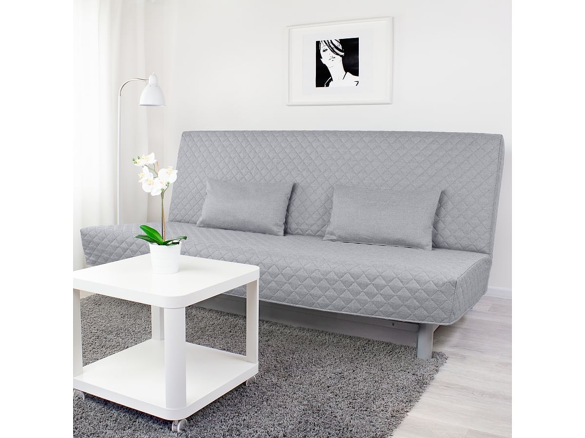Cover for BEDDINGE 3-seat sofa bed, quilted with diamonds