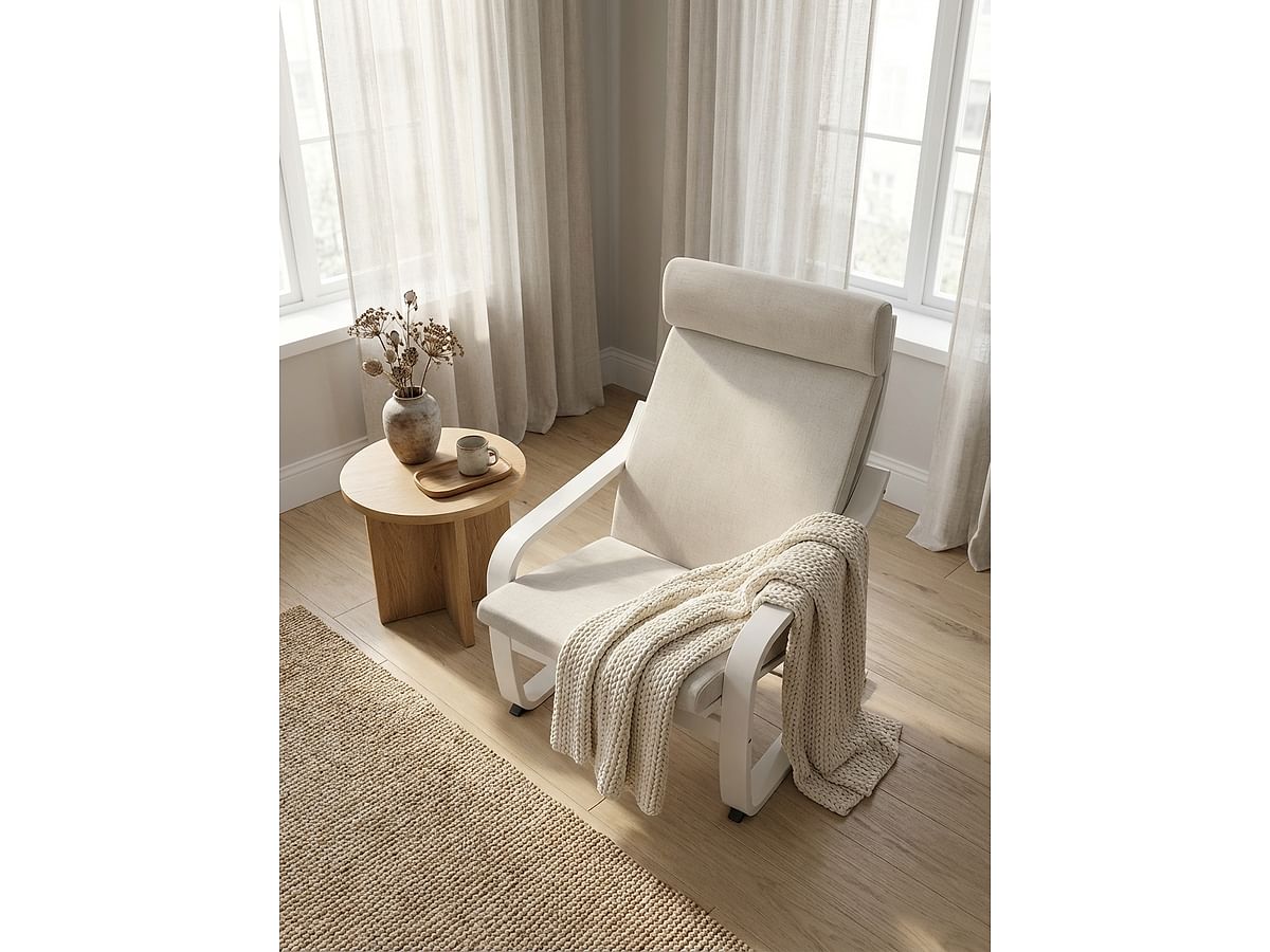 Cover for POÄNG armchair with detachable headrest - 16 Poang Wygodny w użytkowaniu