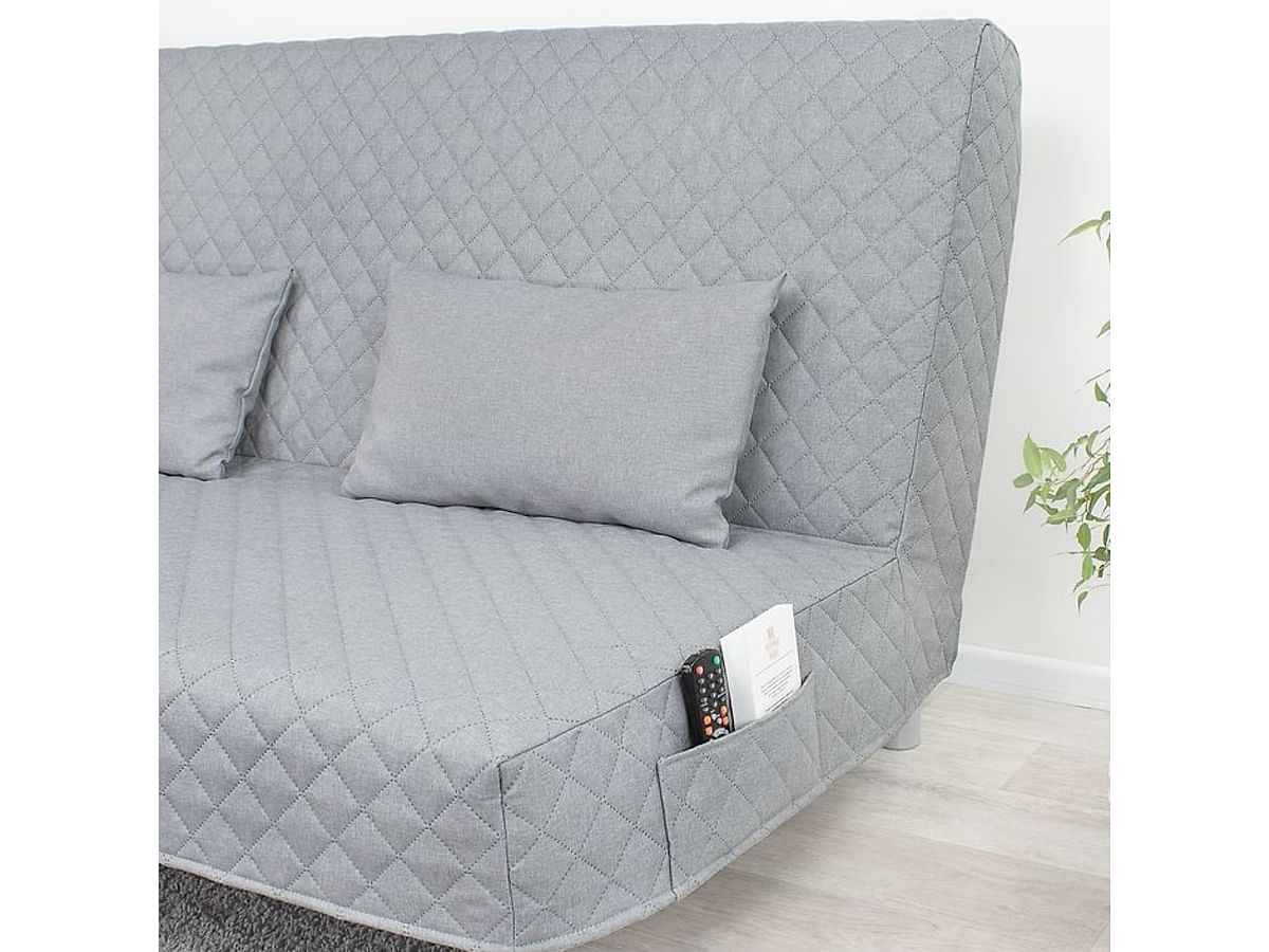 Cover for EXARBY 3-seat sofa bed, quilted with stripes - Exarby wygodny w użytkowaniu