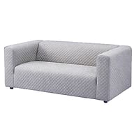 Bezug für ein KLIPPAN 2-Sitzer-Sofa, klappbar, Rautensteppung - Dark beige H2, Foto 2