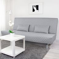 Cover for BEDDINGE 3-seat sofa bed, quilted with diamonds - Gray L32, Photo 3