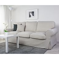 Cover for EKTORP 3-seat sofa - Beige A1, Photo 1