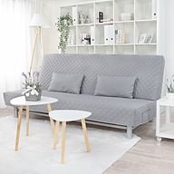 Cover for BEDDINGE 3-seat sofa bed, quilted with diamonds - Gray L32, Photo 1