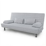 Cover for EXARBY 3-seat sofa bed, quilted with stripes - Gray L32, Photo 2