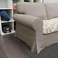 Bedspread for EKTORP 2-seat sofa - Rose flower on beige background R16, Photo 1