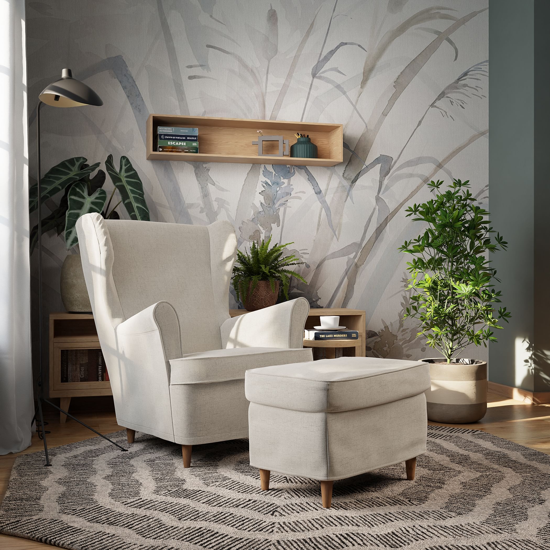 Pokrycie fotela STRANDMON - Beige A1