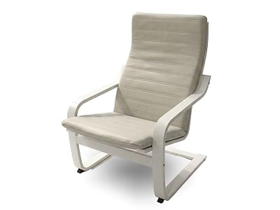 Cover for POÄNG armchair, quilted with stripes